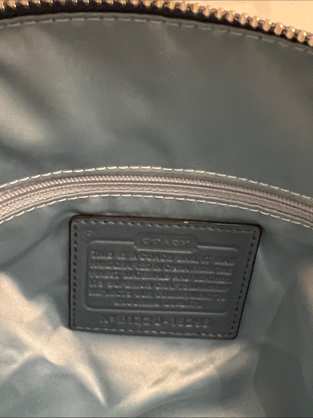 Coach 19296 Kristin Blue Leather Crossbody Satchel - Picture 10 of 16